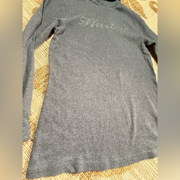 HARLEY DAVIDSON Grey Turtleneck with bling rhinestones, size XL long sleeve - Picture 3 of 5
